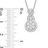 Thumbnail Image 3 of Previously Owned - 1/2 CT. T.W. Multi-Diamond Infinity Drop Pendant in 10K White Gold