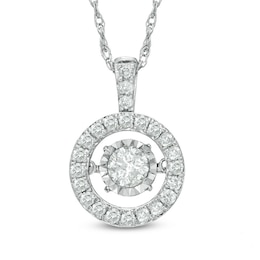 Previously Owned - 3/4 CT. T.W. Diamond Frame Pendant in 14K White Gold