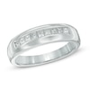 Thumbnail Image 1 of Previously Owned - 1/2 CT. T.W. Square-Cut Diamond Wedding Band in 14K White Gold
