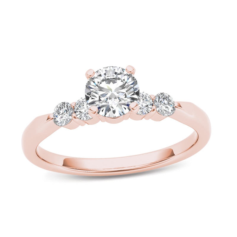 Main Image 1 of Previously Owned - 1/2 CT. T.W. Diamond Engagement Ring in 14K Rose Gold