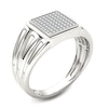 Thumbnail Image 2 of Previously Owned - 1/5 CT. T.W. Composite Diamond Square Signet Ring in 14K White Gold