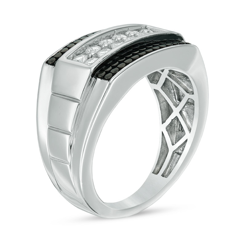 Main Image 2 of Previously Owned - 1/2 CT. T.W. Composite Diamond Rectangle Top Ring in 10K White Gold