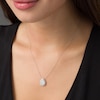 Thumbnail Image 2 of Previously Owned - 1/2 CT. T.W. Diamond Frame Teardrop Pendant in 10K White Gold