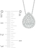 Thumbnail Image 3 of Previously Owned - 1/2 CT. T.W. Diamond Frame Teardrop Pendant in 10K White Gold