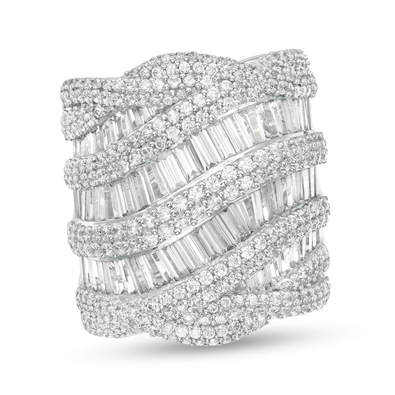 Previously Owned - 5 CT. T.w. Composite Diamond Multi-Row Ring in 14K White Gold