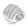 Thumbnail Image 2 of Previously Owned - 5 CT. T.W. Composite Diamond Multi-Row Ring in 14K White Gold