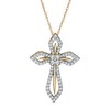 Thumbnail Image 1 of Previously Owned - 1/4 CT. T.W. Diamond Cross Pendant in 10K Gold