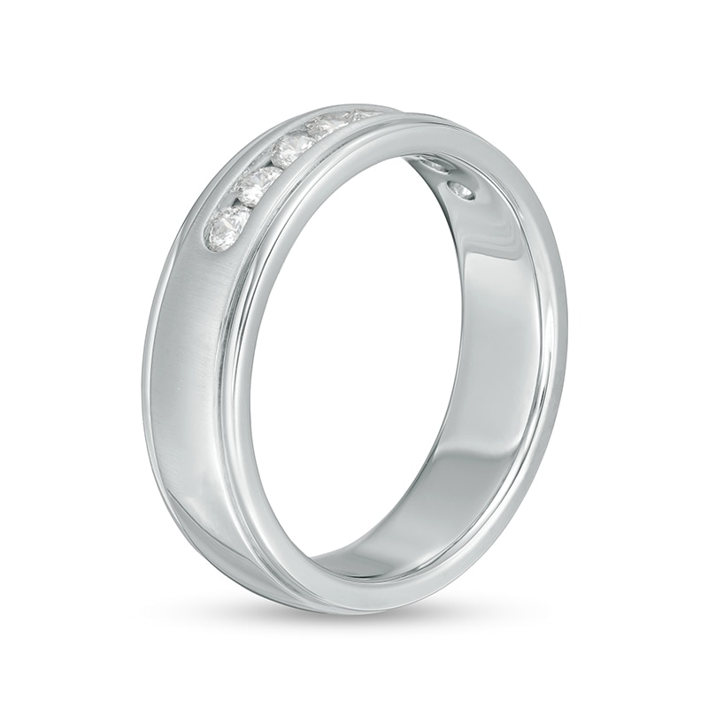 Main Image 2 of Previously Owned - 1/2 CT. T.W. Lab-Grown Diamond Wedding Band in 14K White Gold - Size 10