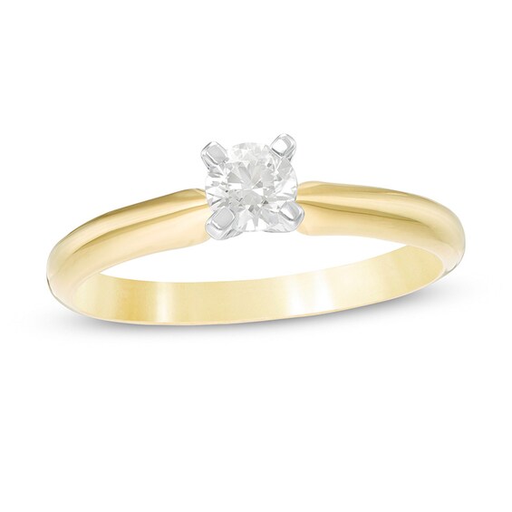 Previously Owned - 1/3 CT. Diamond Solitaire Engagement Ring in 14K Gold (J/I2)