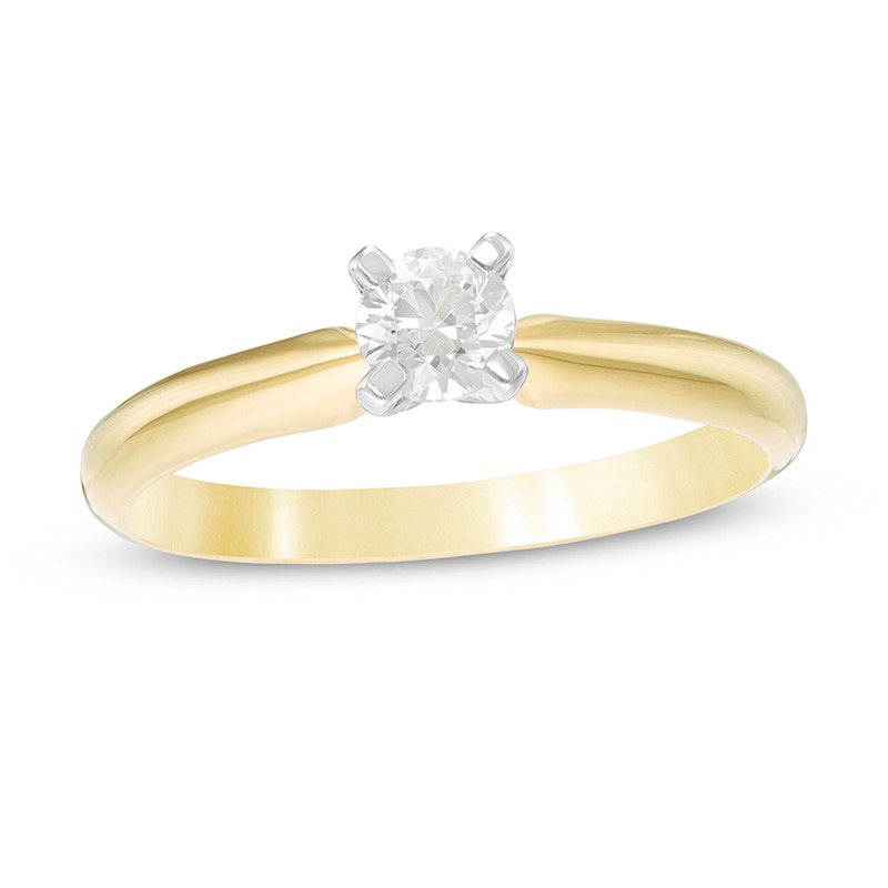 Main Image 1 of Previously Owned - 1/3 CT. Diamond Solitaire Engagement Ring in 14K Gold (J/I2)