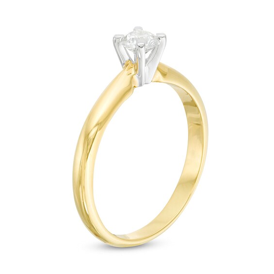 Previously Owned - 1/3 CT. Diamond Solitaire Engagement Ring in 14K Gold (J/I2)