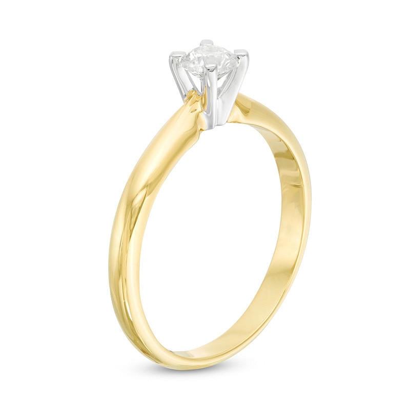 Main Image 3 of Previously Owned - 1/3 CT. Diamond Solitaire Engagement Ring in 14K Gold (J/I2)