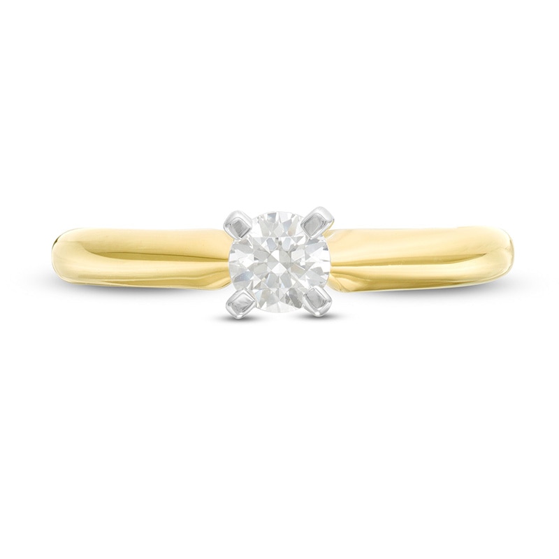 Main Image 4 of Previously Owned - 1/3 CT. Diamond Solitaire Engagement Ring in 14K Gold (J/I2)
