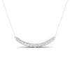Thumbnail Image 1 of Previously Owned - 1/2 CT. T.W.  Lab-Created Diamond Curved Bar Necklace in 14K White Gold (F/SI2)