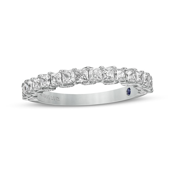 Previously Owned - Vera Wang Love Collection 1 CT. T.w. Princess-Cut Diamond Anniversary Band in 14K White Gold