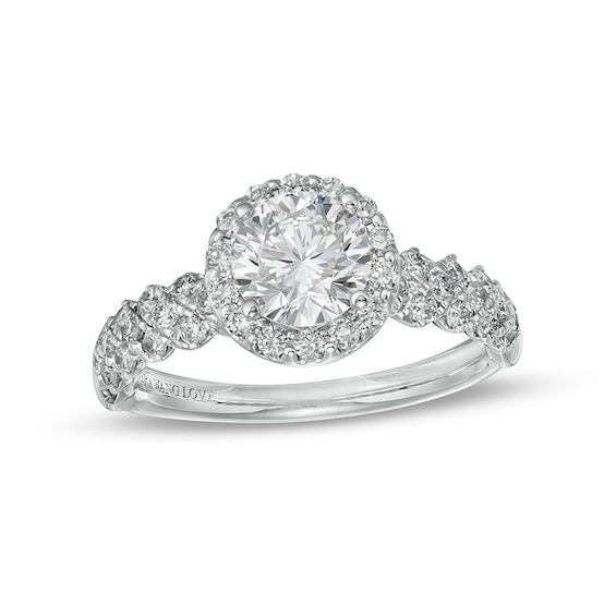 Previously Owned - Vera Wang Love Collection 1-3/4 CT. T.w. Lab-Grown Diamond Frame Engagement Ring in 14K White Gold