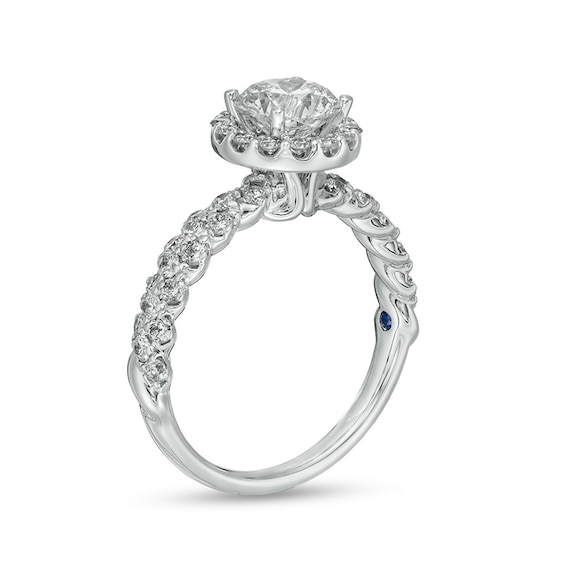 Previously Owned - Vera Wang Love Collection 1-3/4 CT. T.w. Lab-Grown Diamond Frame Engagement Ring in 14K White Gold