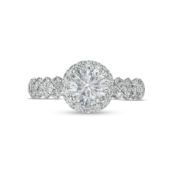 Previously Owned - Vera Wang Love Collection 1-3/4 CT. T.w. Lab-Grown Diamond Frame Engagement Ring in 14K White Gold