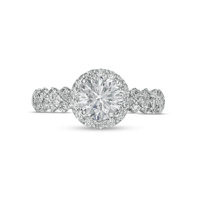 Main Image 4 of Previously Owned - Vera Wang Love Collection 1-3/4 CT. T.W. Lab-Grown Diamond Frame Engagement Ring in 14K White Gold