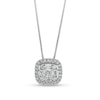 Thumbnail Image 1 of Previously Owned - 3/4 CT. T.W.  Lab-Grown Diamond Cushion-Shaped Frame Pendant in 14K White Gold (F/SI2)