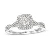 Thumbnail Image 1 of Previously Owned - Celebration Infinite™ 3/4 CT. T.W.  Diamond Double Frame Engagement Ring in 14K White Gold (I/SI2)
