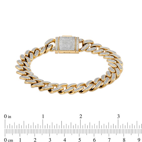 Previously Owned - 1-7/8 CT. T.w. Diamond Curb Chain Bracelet in 10K Gold – 8.5"