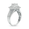 Thumbnail Image 3 of Previously Owned - 1-1/4 CT. T.W.  Quad Princess-Cut Lab-Grown Diamond Double Frame Engagement Ring in 10K White Gold