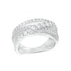 Thumbnail Image 1 of Previously Owned - 1-1/2 CT. T.W. Diamond Crossover Multi-Row Ring in 10K White Gold