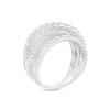 Thumbnail Image 3 of Previously Owned - 1-1/2 CT. T.W. Diamond Crossover Multi-Row Ring in 10K White Gold