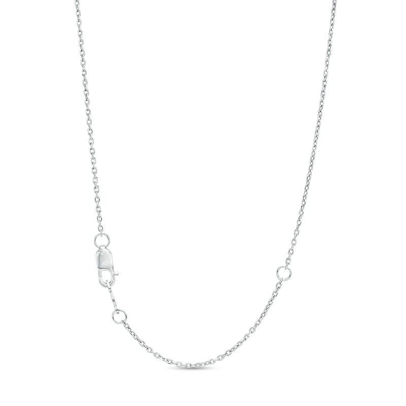 Main Image 3 of Previously Owned - You're the One™ 1/3 CT. T.W.  Lab-Grown Diamond Chevron Necklace in 14K White Gold (F/SI2) – 18.5"