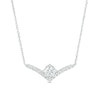 Thumbnail Image 1 of Previously Owned - You're the One™ 5/8 CT. T.W.  Lab-Grown Diamond Chevron Necklace in 14K White Gold (F/SI2) – 18.5"