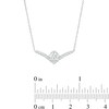 Thumbnail Image 3 of Previously Owned - You're the One™ 5/8 CT. T.W.  Lab-Grown Diamond Chevron Necklace in 14K White Gold (F/SI2) – 18.5"