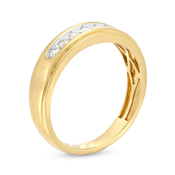Previously Owned - 1/3 CT. T.w. Diamond Seven Stone Wedding Band in 10K Gold