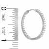 Thumbnail Image 2 of Previously Owned - 1 CT. T.W. Diamond Front and Back Hoop Earrings in 14K White Gold