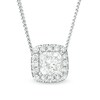 Thumbnail Image 1 of Previously Owned - 1/3 CT. T.W. Princess-Cut Diamond Frame Pendant in 14K White Gold