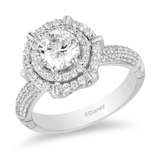 Previously Owned - Enchanted Disney Aladdin 1-1/2 CT. T.w. Diamond Double Frame Engagement Ring in 14K Two-Tone Gold