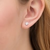 Thumbnail Image 2 of Previously Owned - 1 CT. T.W. Lab-Grown Diamond Solitaire Stud Earrings in 14K White Gold (F/SI2)