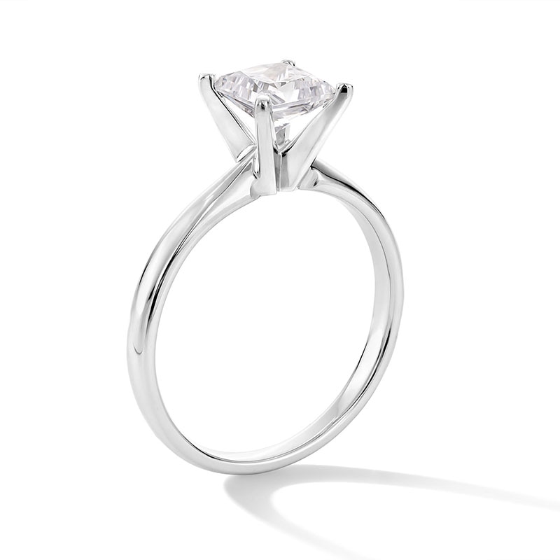 Main Image 3 of Previously Owned - 1 CT. Princess-Cut Lab-Grown Diamond Solitaire Engagement Ring in 14K White Gold (F/VS2)