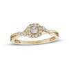Thumbnail Image 1 of Previously Owned - 1/4 CT. T.W. Princess-Cut Diamond Frame Twist Shank Promise Ring in 10K Gold