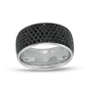 Thumbnail Image 1 of Previously Owned - 2 CT. T.W. Black Enhanced Diamond Comfort-Fit Dome Ring in 14K White Gold