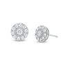 Thumbnail Image 1 of Previously Owned - 3/4 CT. T.W. Diamond Frame Vintage-Style Stud Earrings in 10K White Gold