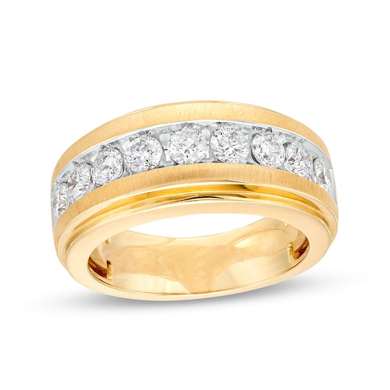 Previously Owned - 1-1/2 CT. T.w. Diamond Nine Stone Wedding Band in 10K Gold