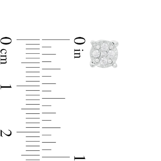 Previously Owned - 1/4 CT. T.w. Composite Diamond Stud Earrings in 10K White Gold