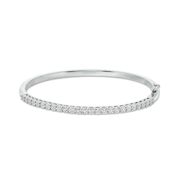 Previously Owned - 1/4 CT. T.w. Diamond Bangle in Sterling Silver