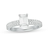 Thumbnail Image 1 of Previously Owned - 1-1/4 CT. T.W. Emerald-Cut Lab-Grown Diamond Engagement Ring in 14K White Gold (F/VS2)