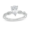 Thumbnail Image 1 of Previously Owned - 2 CT. T.W. Lab-Grown Pear-Shaped Diamond Twist Shank Engagement Ring in 14K White Gold (F/VS2)