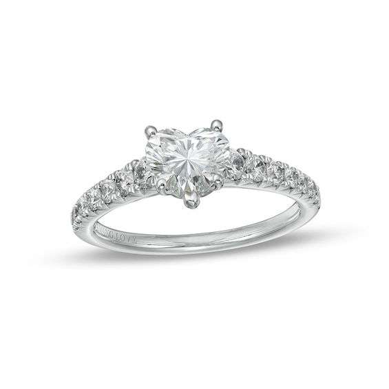 Previously Owned - True Lab-Grown Diamonds by Vera Wang Love 1-1/2 CT. T.w. Engagement Ring in 14K White Gold (F/Vs2)