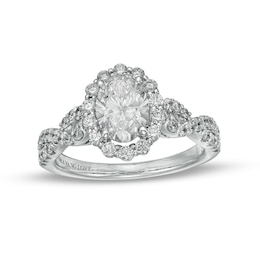 Previously Owned - Vera Wang Love Collection 1-5/8 CT. T.W. Lab-Grown Diamond Twist Engagement Ring in 14K White Gold
