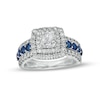 Thumbnail Image 1 of Previously Owned - Vera Wang Love Collection 2 CT. T.W. Lab-Grown Diamond and Sapphire Engagement Ring in 14K White Gold