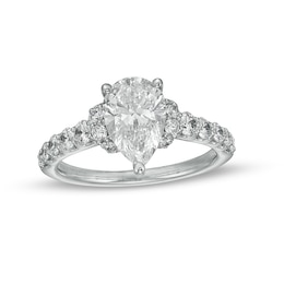 Previously Owned - Vera Wang Love Collection 2-1/4 CT. T.W. Lab-Grown Diamond Collar Engagement Ring in 14K White Gold